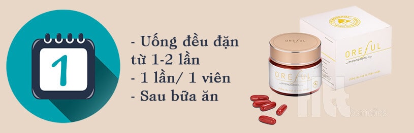 Viên uống chống lão hóa trị nám Oreful Pycnogenol 80mg - Hoa Thien Thao Cosmetics
