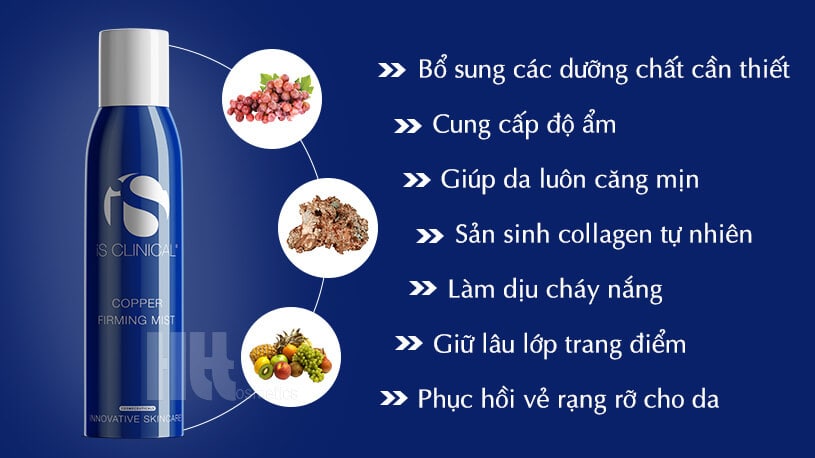 Xịt khoáng căng mịn da iS Clinical Copper Firming Mist - Hoa Thiên Thảo