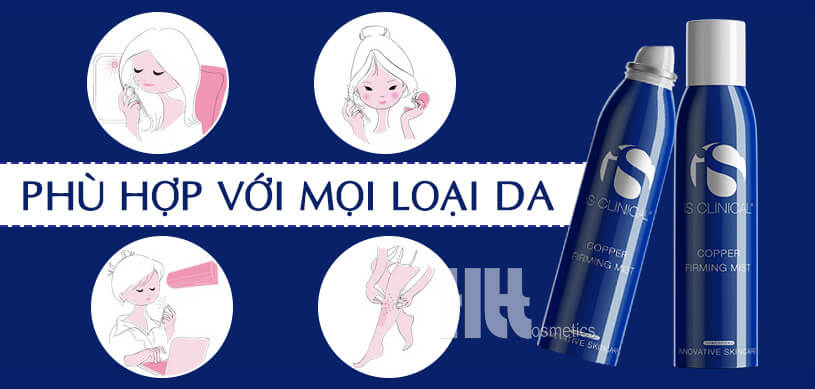 Xịt khoáng căng mịn da iS Clinical Copper Firming Mist - Hoa Thiên Thảo