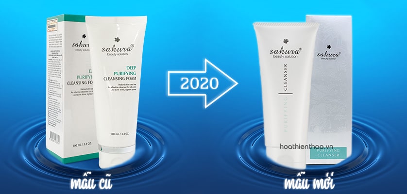 Mẫu mới 2020 - Sữa rửa mặt dành cho da mụn Sakura