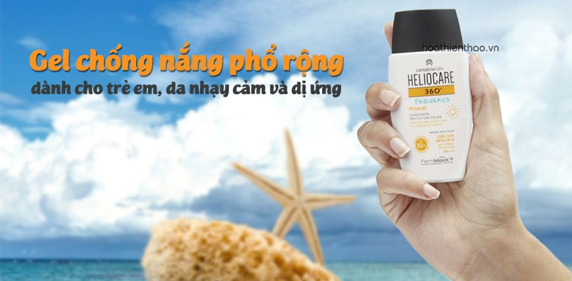 Gel chống nắng phổ rộng cho trẻ em, da nhạy cảm, dị ứng