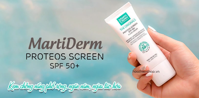 Kem chống nắng phổ rộng MartiDerm Proteos Screen SPF 50+
